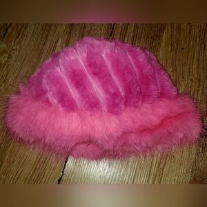 Pink Faux Fur Women's Hat